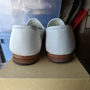 Vintage Florsheim White Woven Leather Loafers Moc Toe Size 12 3E Florsheim | Shoes | Vintage Florsheim White Woven Leather  main image 4